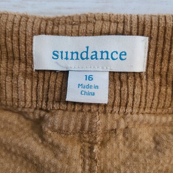 Sundance Corduroy Brown Crop Pants Wide Leg Fall Transition Preppy Women 16 - Picture 3 of 10